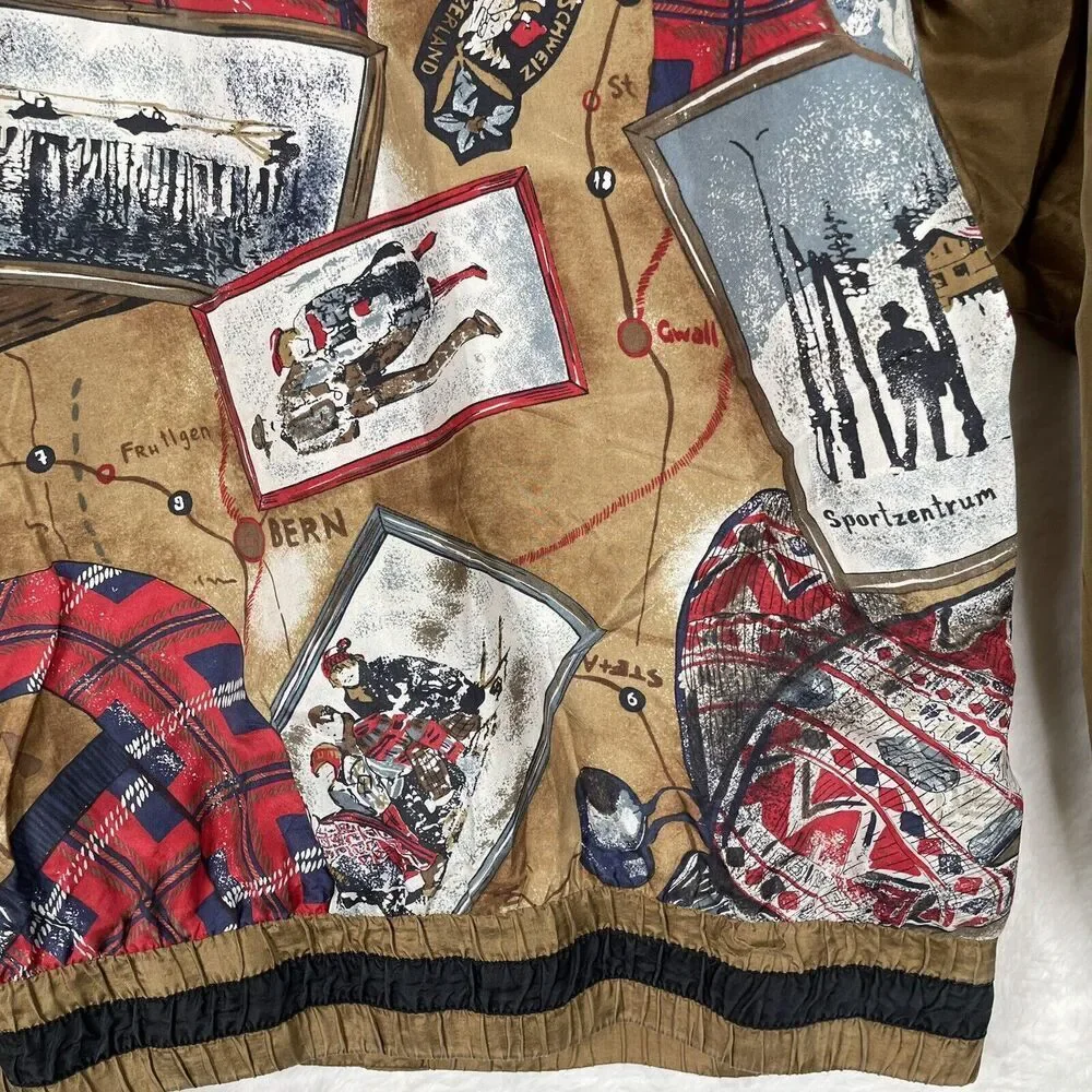 Vintage Studio Ray Track Jacket Womens Petite Med Silk Lined Switzerland Art - Picture 13 of 15